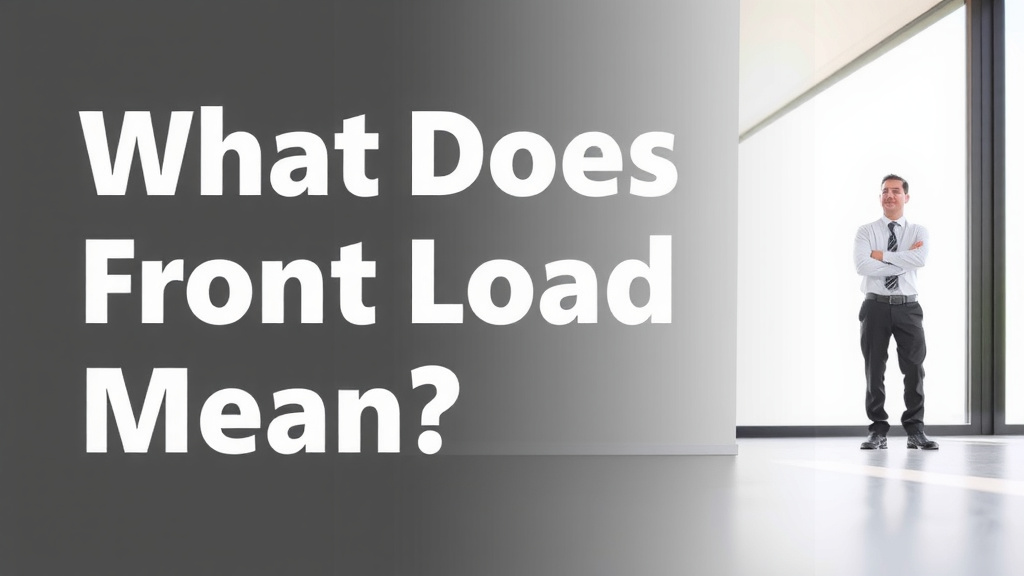 What Does Front Load Mean? Your Guide Explained