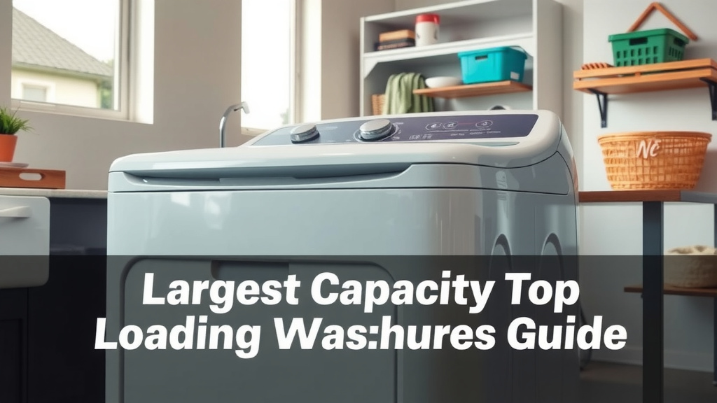 Understanding Top-Loading Washers with Huge Capacities