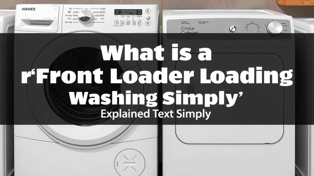 What Is a Front Loader Washing Machine? Explained Simply