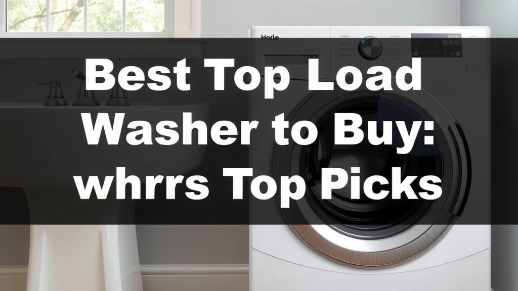 Best Top Load Washer to Buy: Our Top Picks