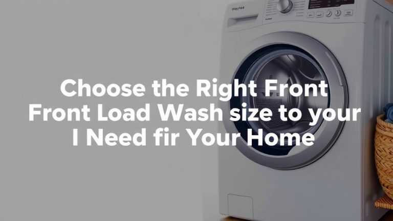 Choosing the Right Front Load Washer Size for Your Home