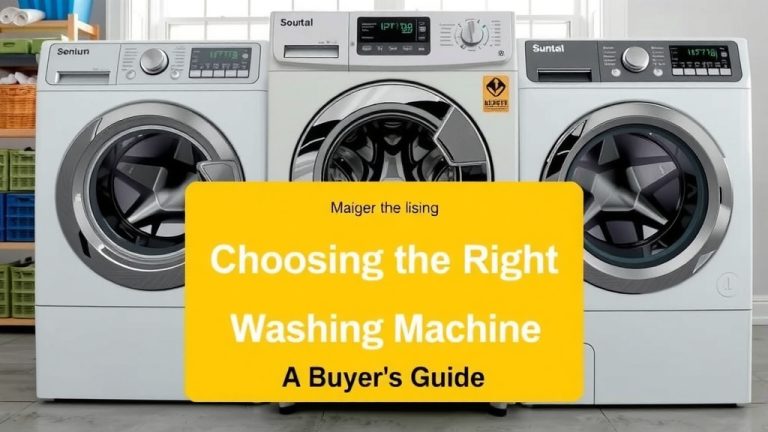 Choosing the Right Washing Machine: A Buyer's Guide