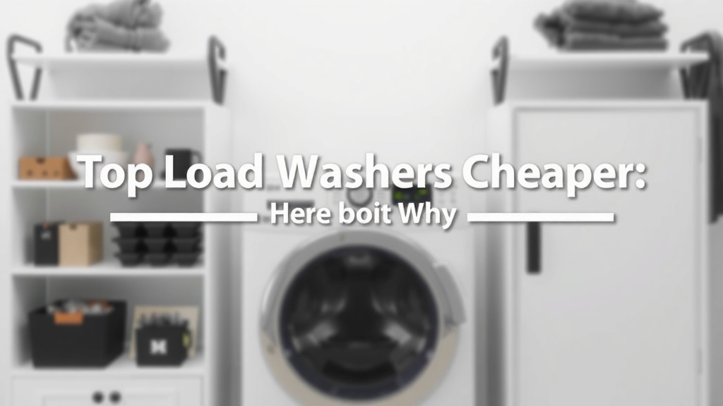 Top Load Washers Cheaper: Here's Why
