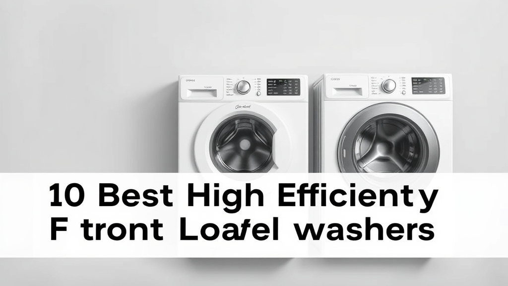 10 Best High Efficiency Front Load Washers