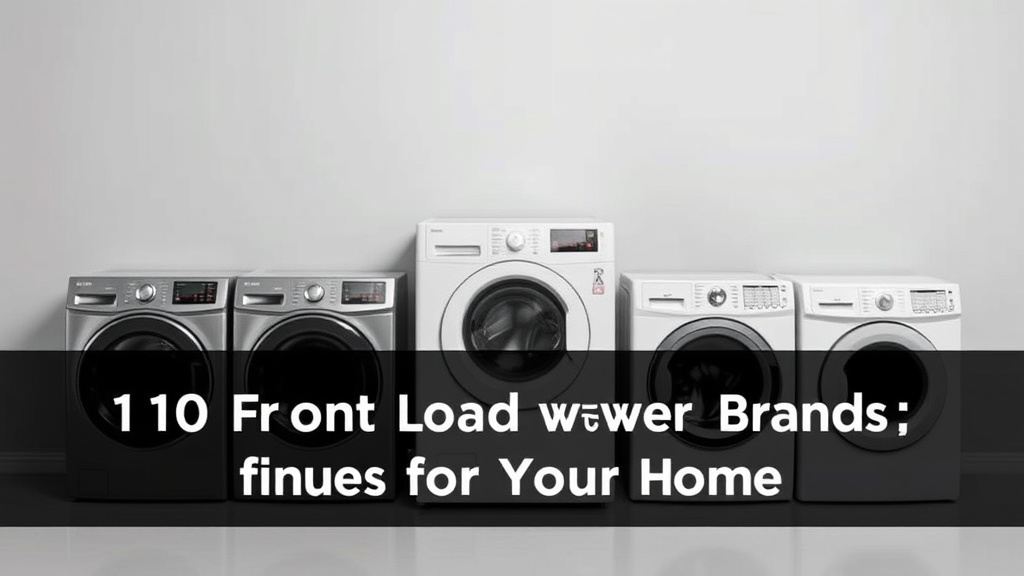 10 Top Front Load Washer Brands for Your Home