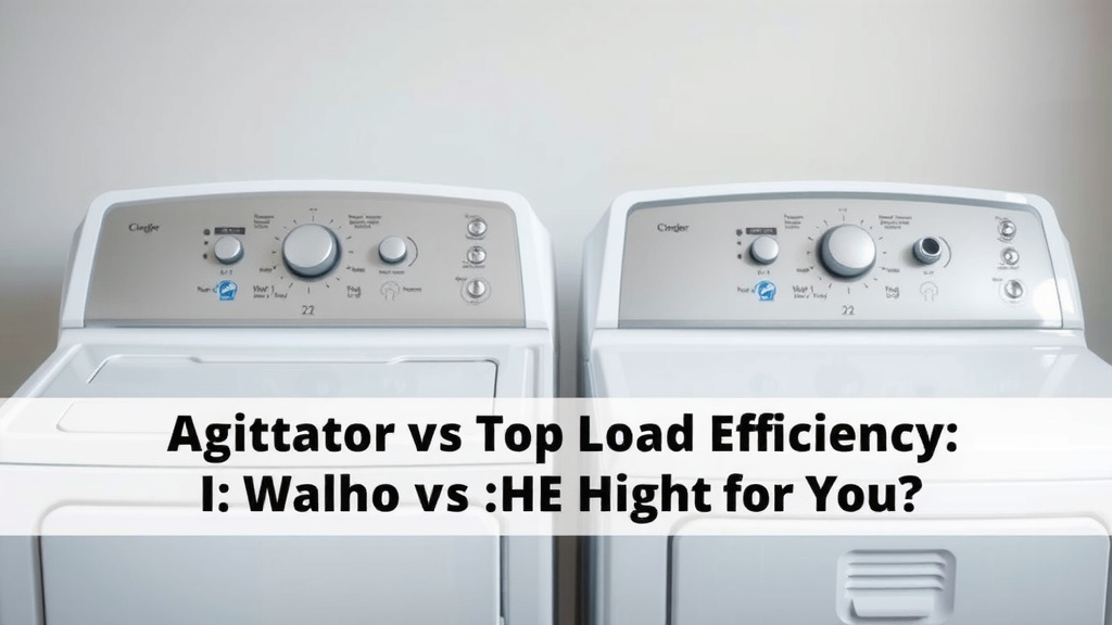 Top Load Washers: Agitator vs. High Efficiency