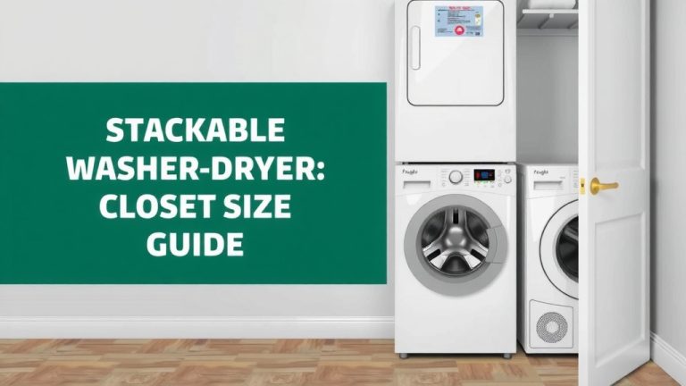 Stackable Washer Dryer Closet Size Guide