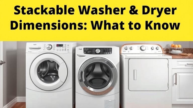 Stackable Washer Dryer Dimensions: What to Know