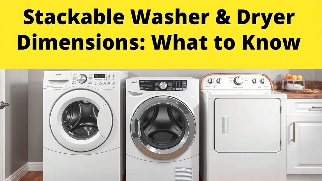 Stackable Washer Dryer Dimensions: What to Know
