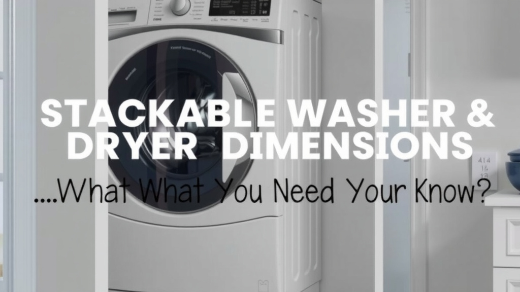 Understanding Stackable Washer & Dryer Dimensions