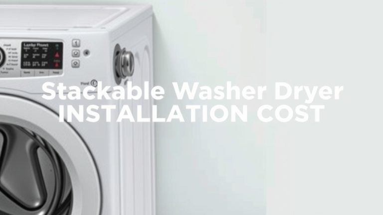 Stackable Washer Dryer Installation Cost October 2026