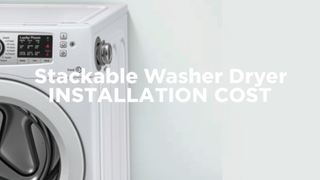 Stackable Washer Dryer Installation Cost October 2026