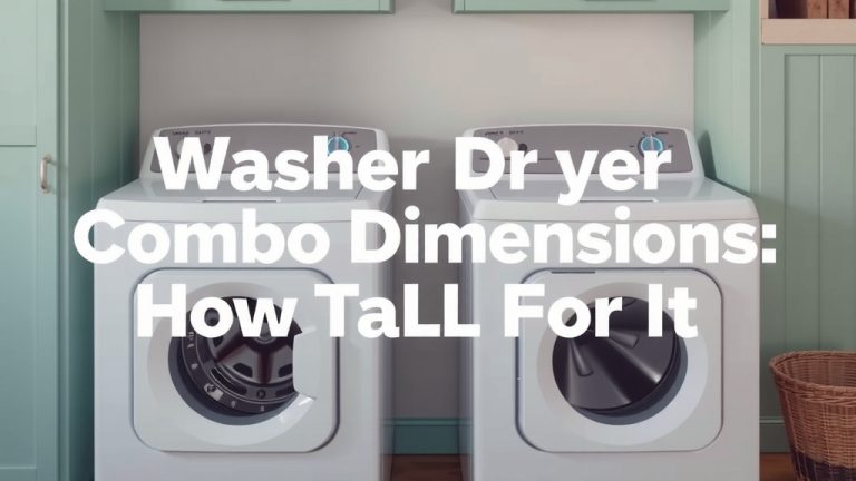 Washer Dryer Combo Dimensions: How Tall Is It