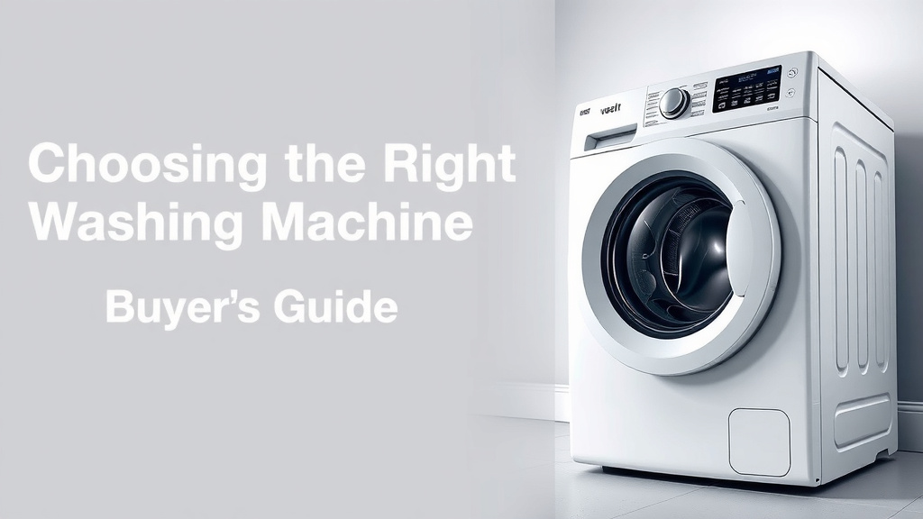 Choosing the Right Washing Machine: A Buyer's Guide