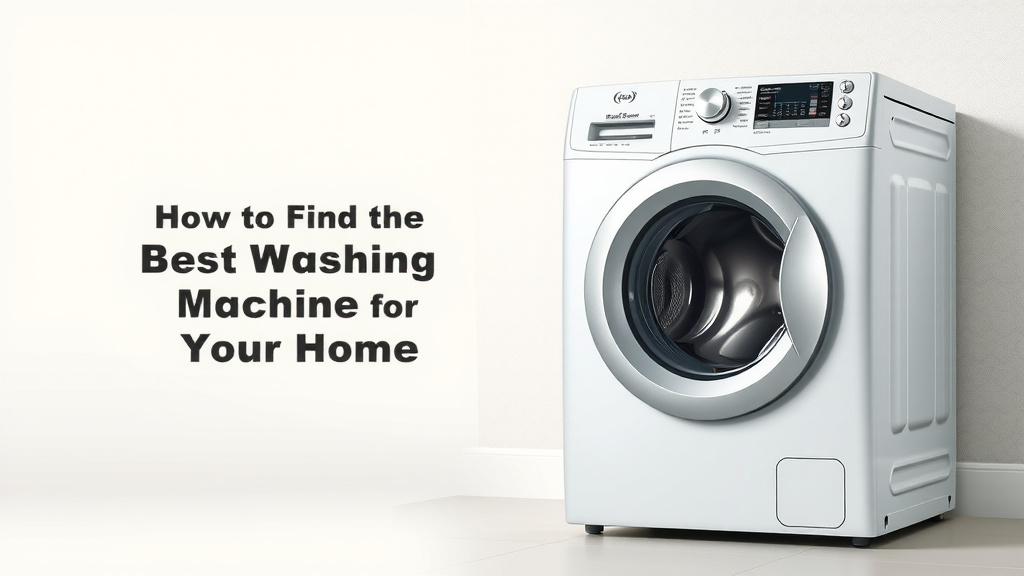 How to Find the Best Washing Machine for Your Home