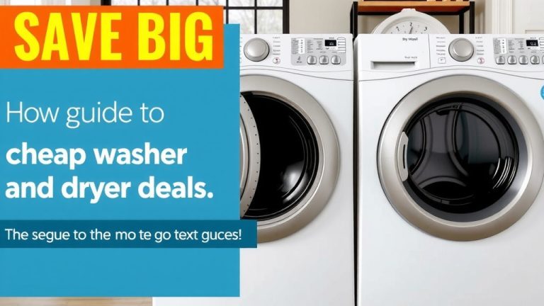 Save Big: Your Guide to Cheap Washer and Dryer Deals