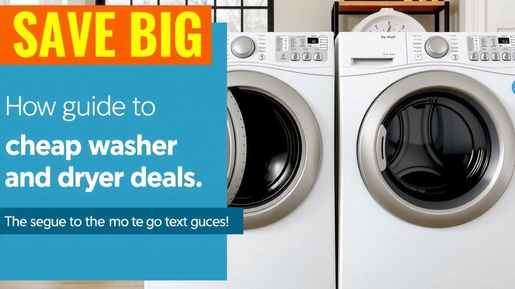 Save Big: Your Guide to Cheap Washer and Dryer Deals