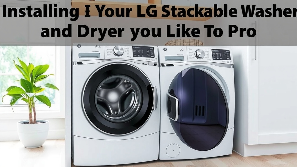 Installing Your LG Stackable Washer and Dryer Like a Pro