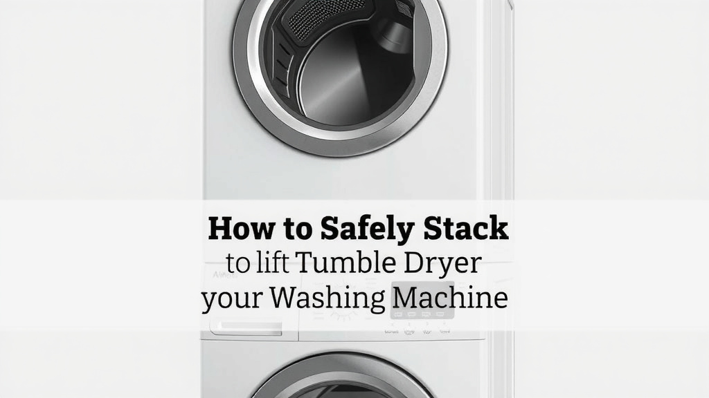 How to Safely Stack a Tumble Dryer on Your Washing Machine
