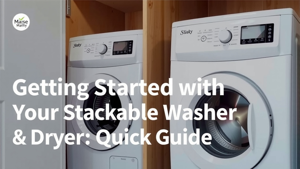 Getting Started with Your Stackable Washer and Dryer
