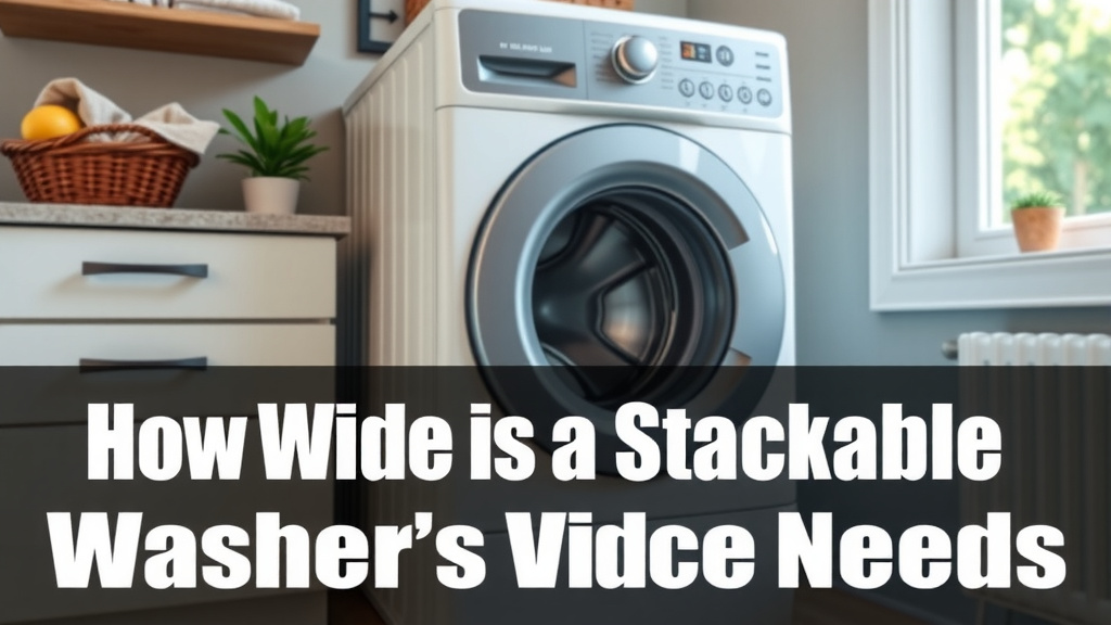 Understanding Your Stackable Washer's Width Needs