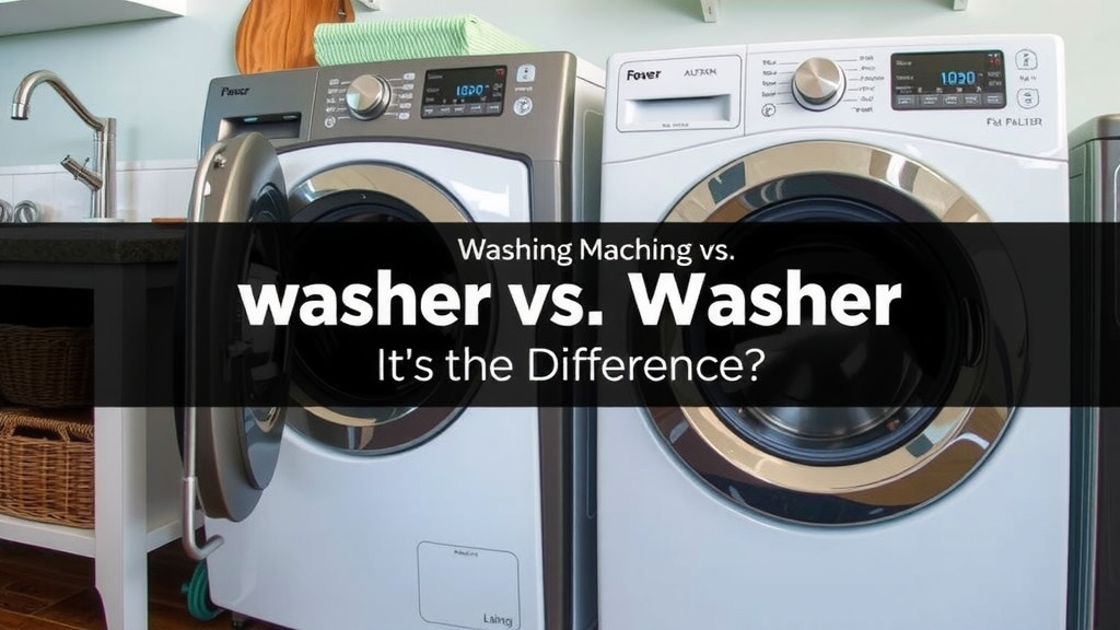 Understanding Washer vs. Washing Machine Terminology