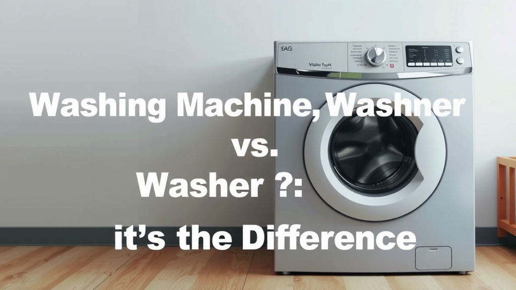 Washing Machine vs Washer: What's the Difference