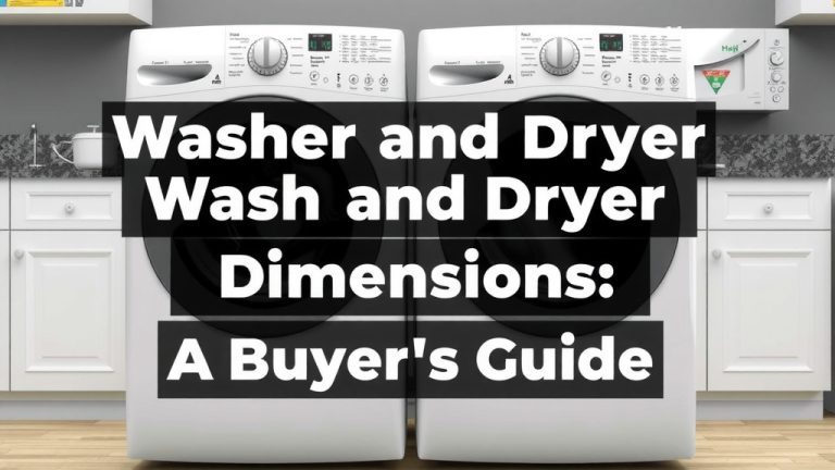 Washer and Dryer Dimensions: A Buyer's Guide