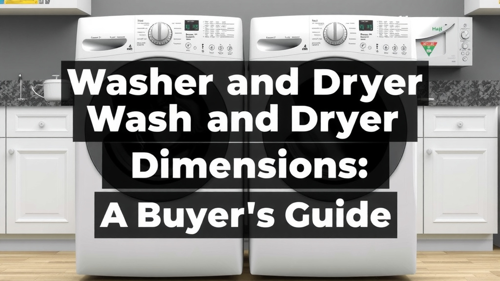 Washer and Dryer Dimensions: A Buyer's Guide