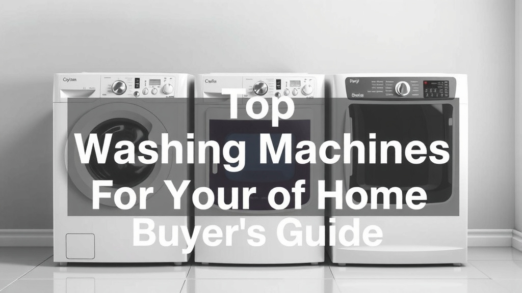 Top Washing Machines for Your Home: Buyer's Guide