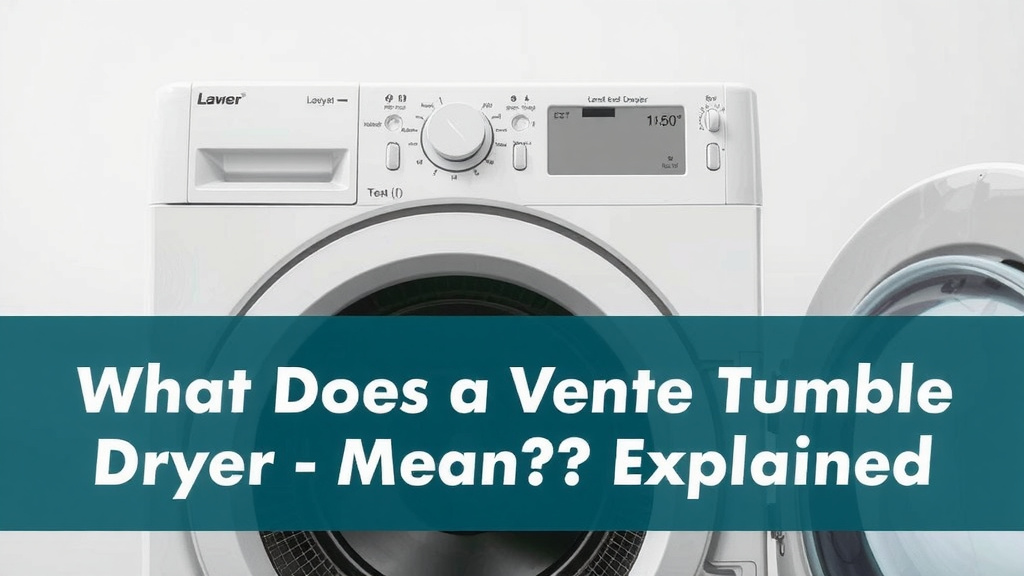 What Does a Vented Tumble Dryer Mean? Explained