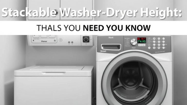 Stackable Washer Dryer Height: What You Need to Know