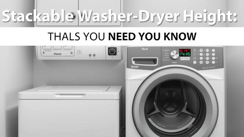 Stackable Washer Dryer Height: What You Need to Know