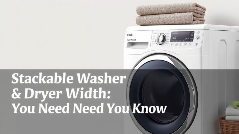 Stackable Washer Dryer Width: What You Need to Know