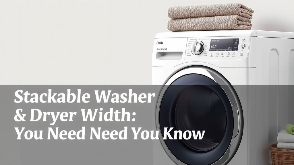 Stackable Washer Dryer Width: What You Need to Know