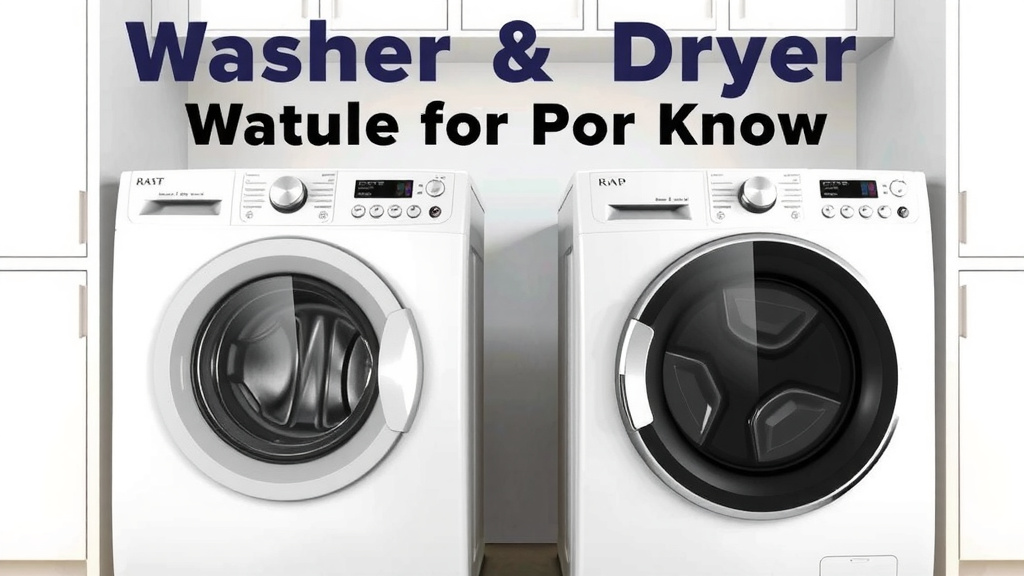 Understanding Washer and Dryer Dimensions for Your Home