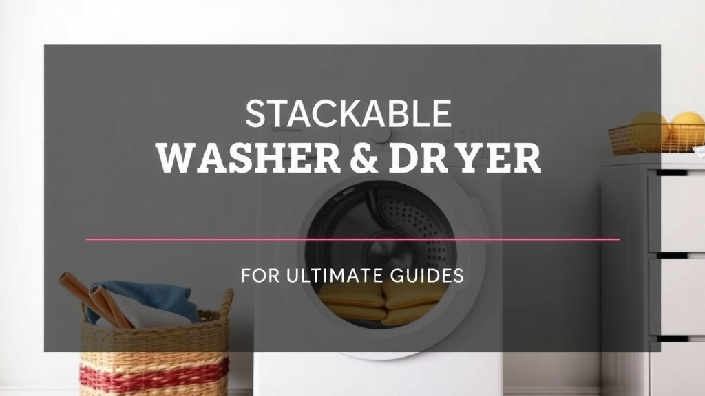 Your Guide to Stackable Washer and Dryer Dimensions