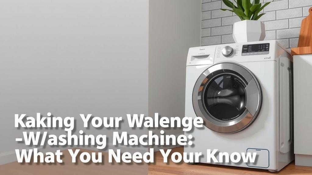 Making Your Washing Machine Choice: Key Considerations