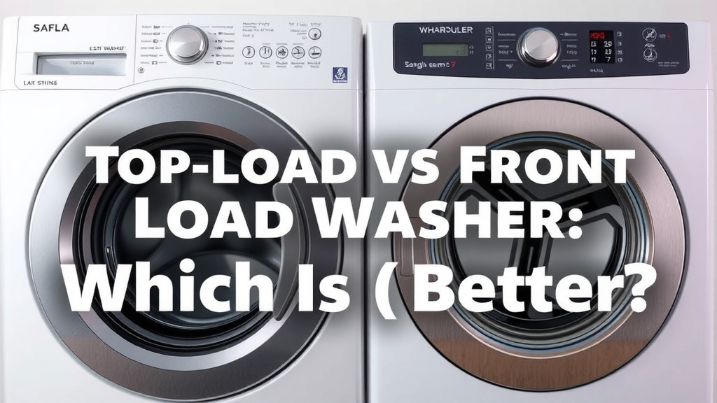 Top-Load vs Front-Load Washer: Which is Better
